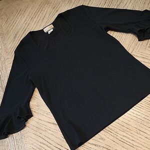 Black bell sleeve blouse size S